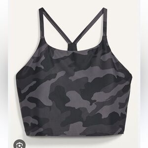 Old navy Light Support PowerSoft Long-Line Sports Bra camo